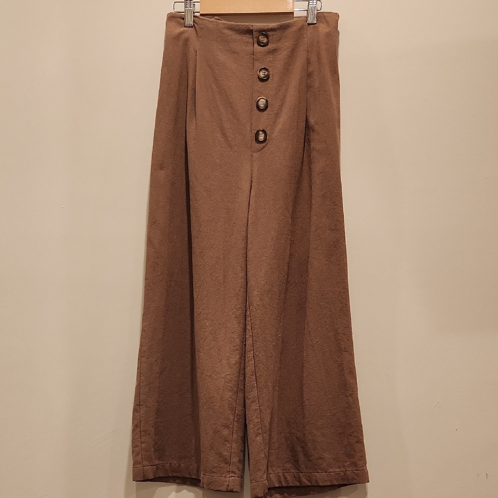 Day To Day Brown Wide Leg Pants Casual